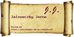 Jaloveczky Jerne névjegykártya
